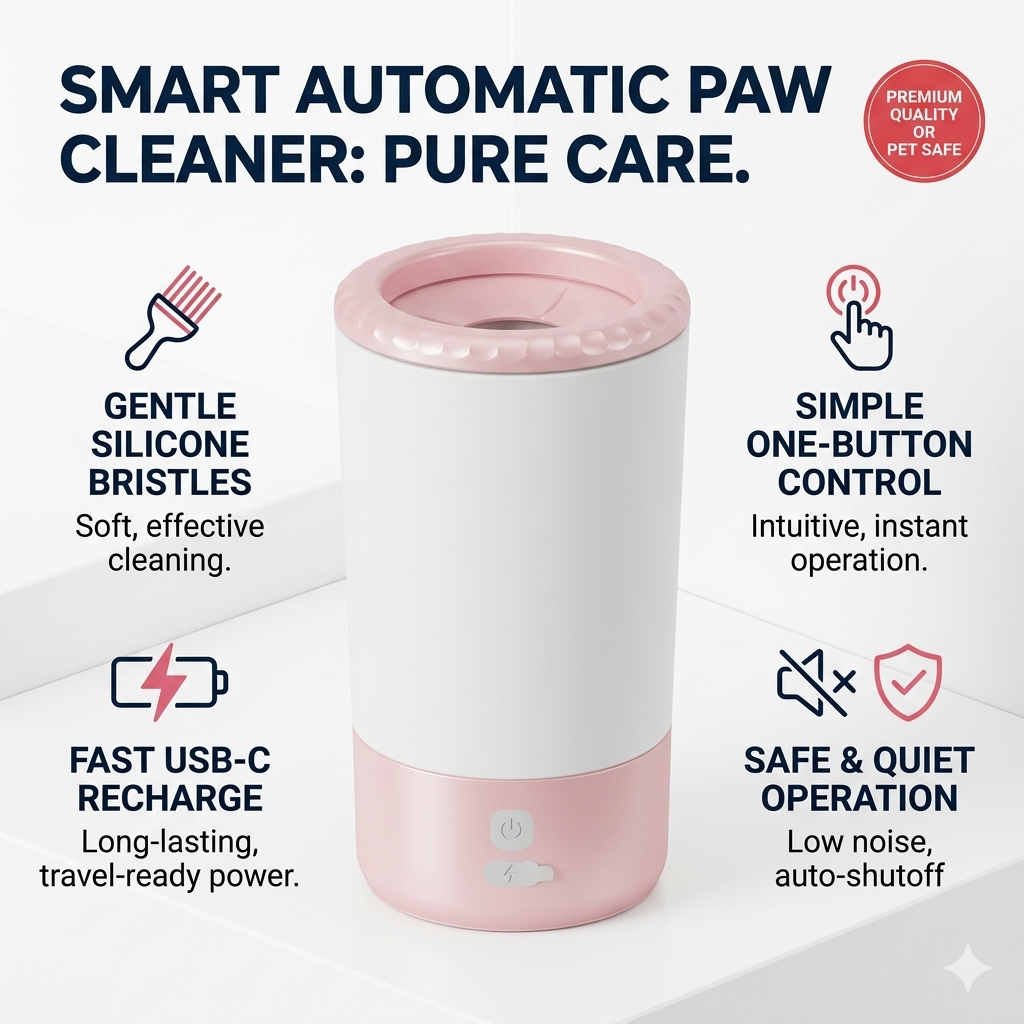 Minimalist Automatic Dog Paw Cleaner
