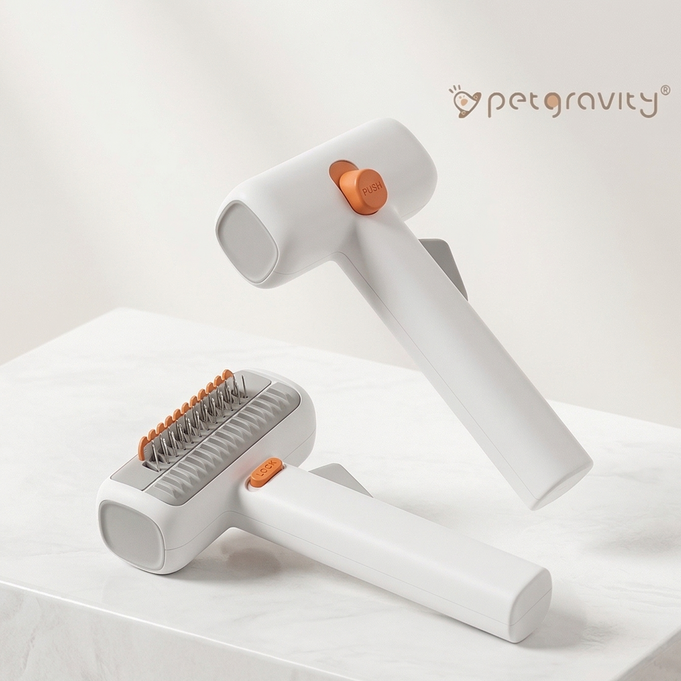 Minimalist Aesthetic Gravity Pet Dematting & Deshedding Comb