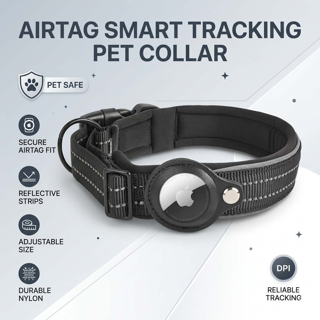 Minimalist Aesthetic AirTag Smart Tracking Pet Collar