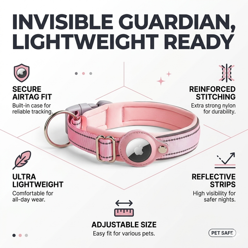 Minimalist Aesthetic AirTag Smart Tracking Pet Collar