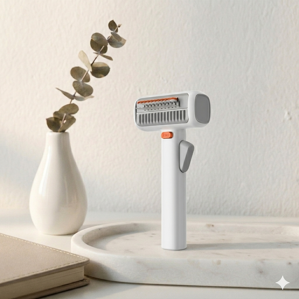 Minimalist Aesthetic Gravity Pet Dematting & Deshedding Comb